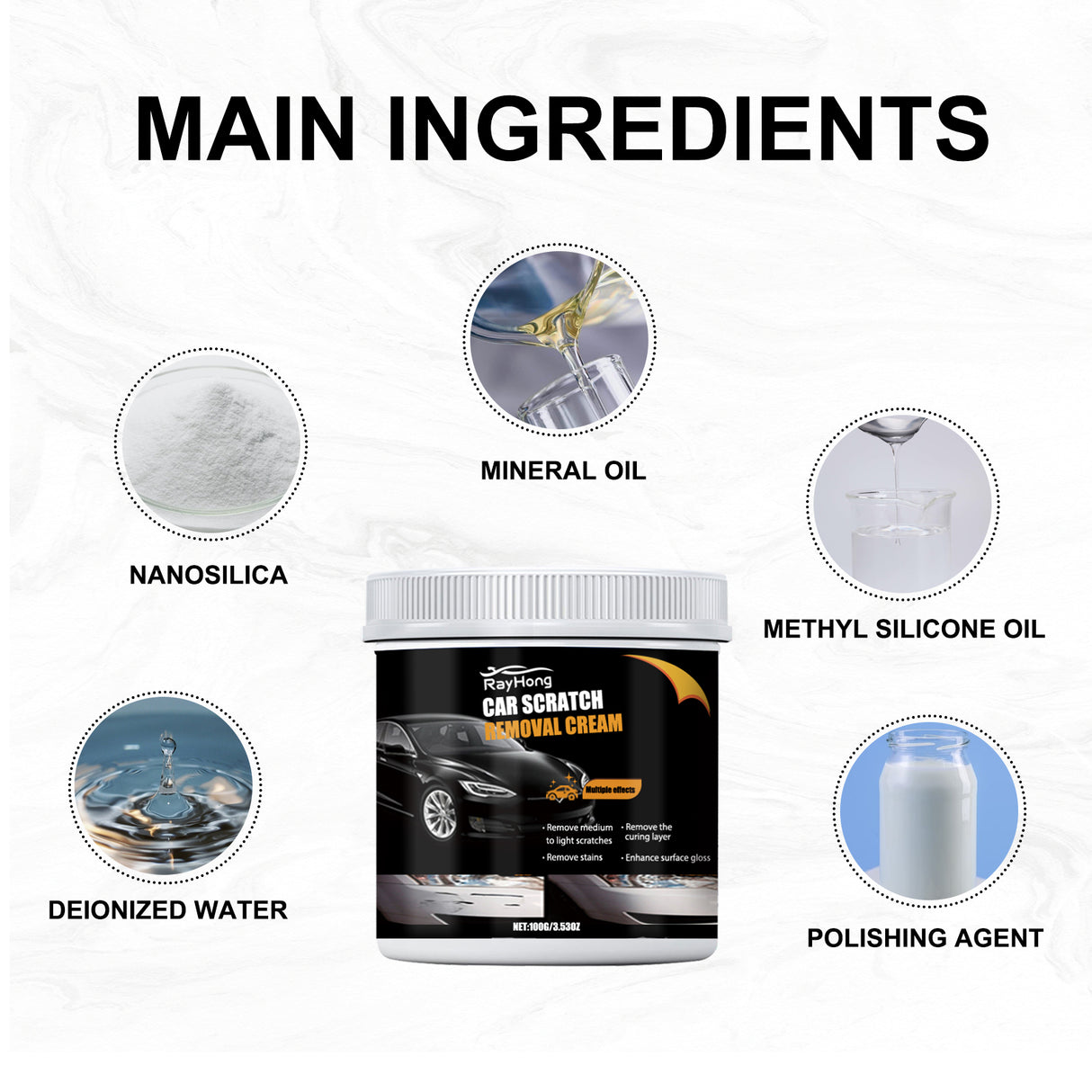 Car Scratch Removal Cream, Decontamination Dust Repair Car Paint Scratches Polishing Maintenance Refurbishment Coating Paste - V.I.P Digital Presence