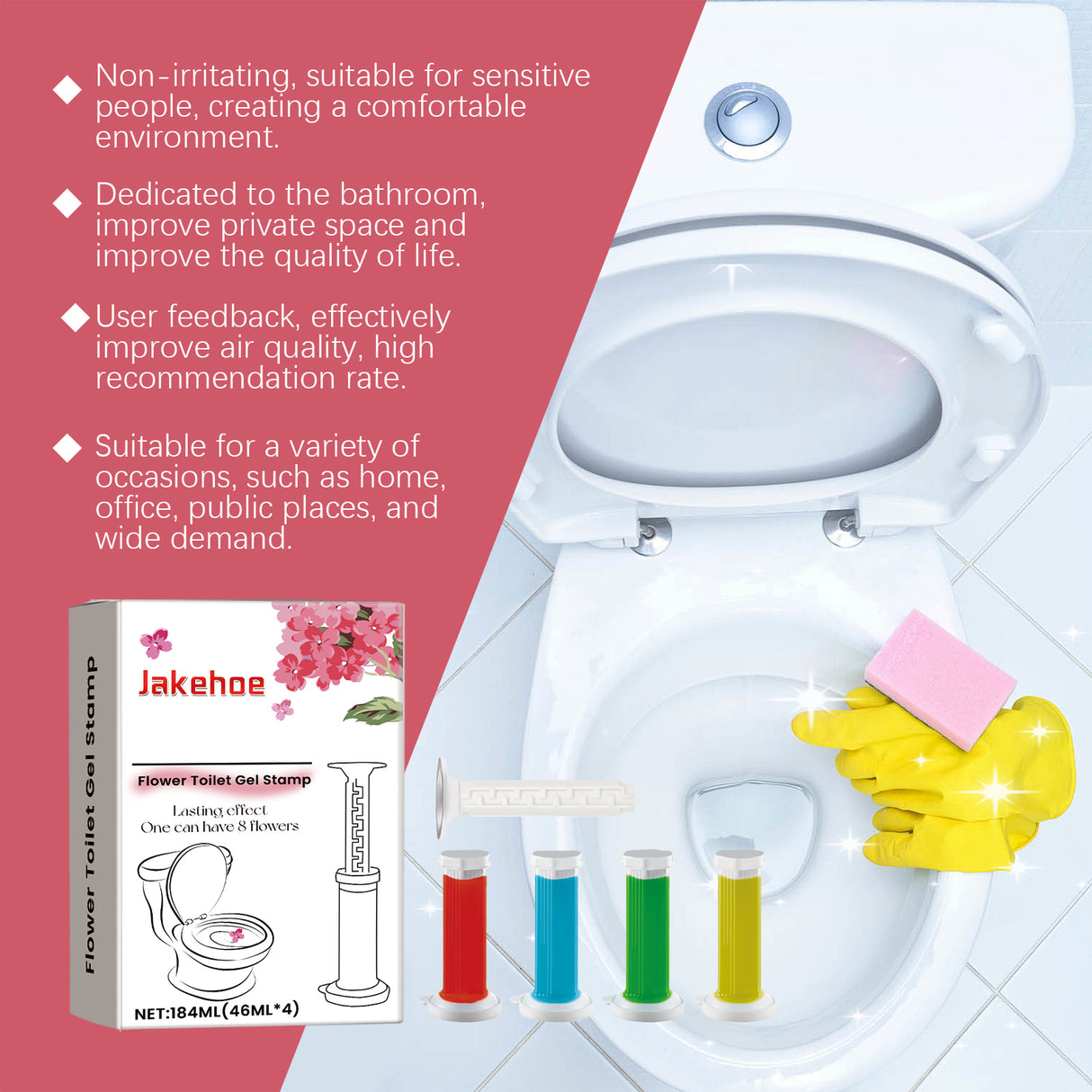 Toilet Gel Deodorizer Flower Household Toilet Descaling Deodorizing Deodorizing Fragrance Deodorizing Odor-Removing Toilet Cleaner - V.I.P Digital Presence