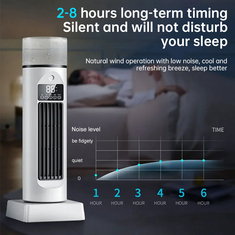 2025 NEW Portable Tower Fan – 6 Wind Speeds, Mist Bladeless, for Bedroom/Living Room/Office - V.I.P Digital Presence