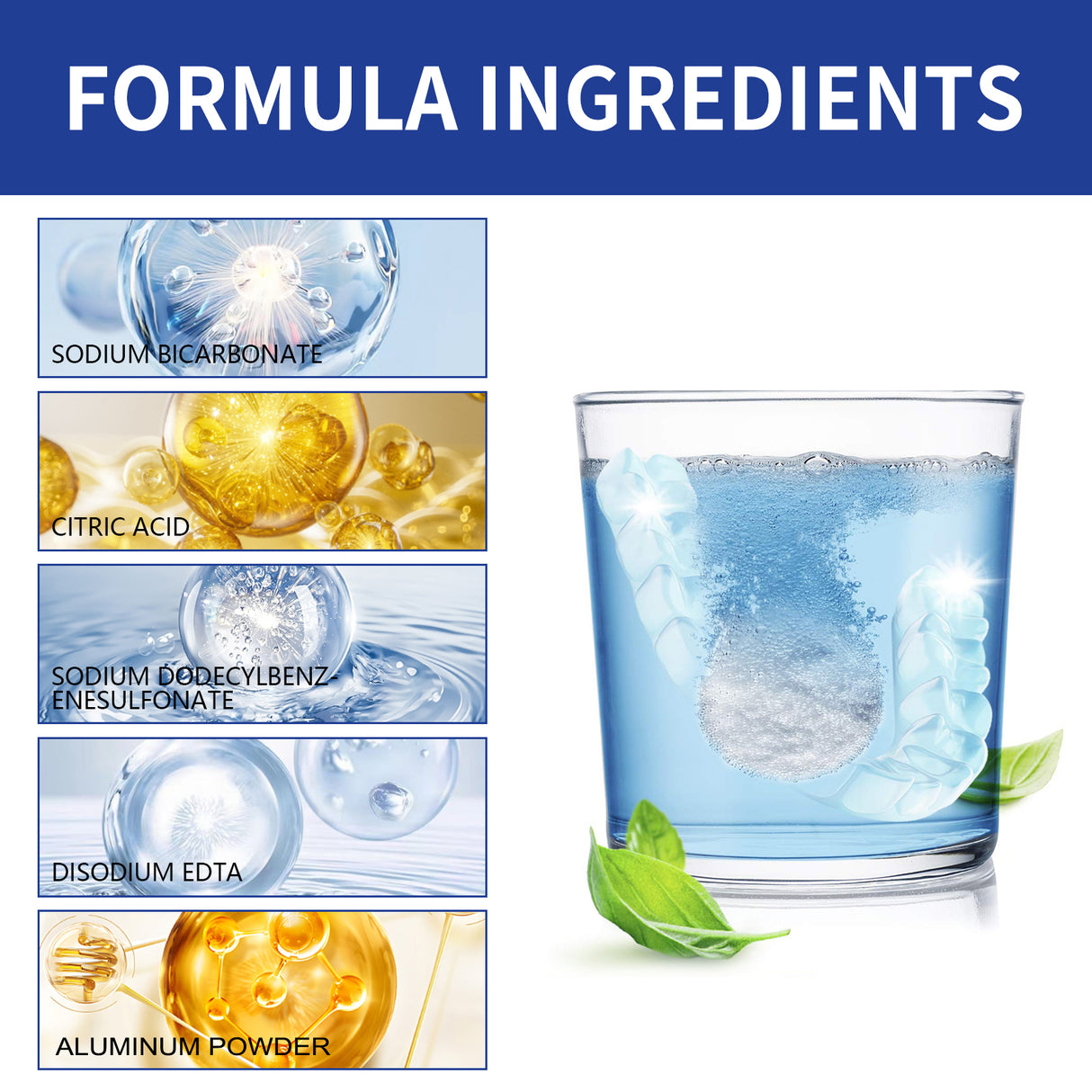 Denture Cleaning Tablet, White Denture Fresh Breath Oral Care Cleaning Tablet - V.I.P Digital Presence