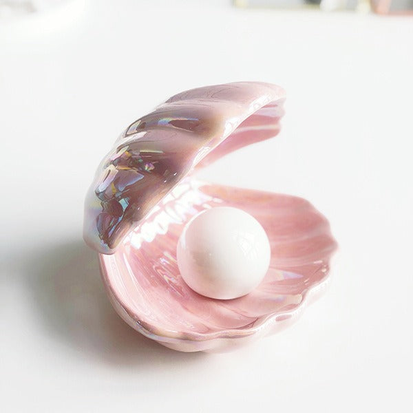 Creative Shell Night Light Bedroom Headlight Nordic Internet Celebrity Girl Heart Dream Pearl Ceramic Light Desktop Decoration - V.I.P Digital Presence