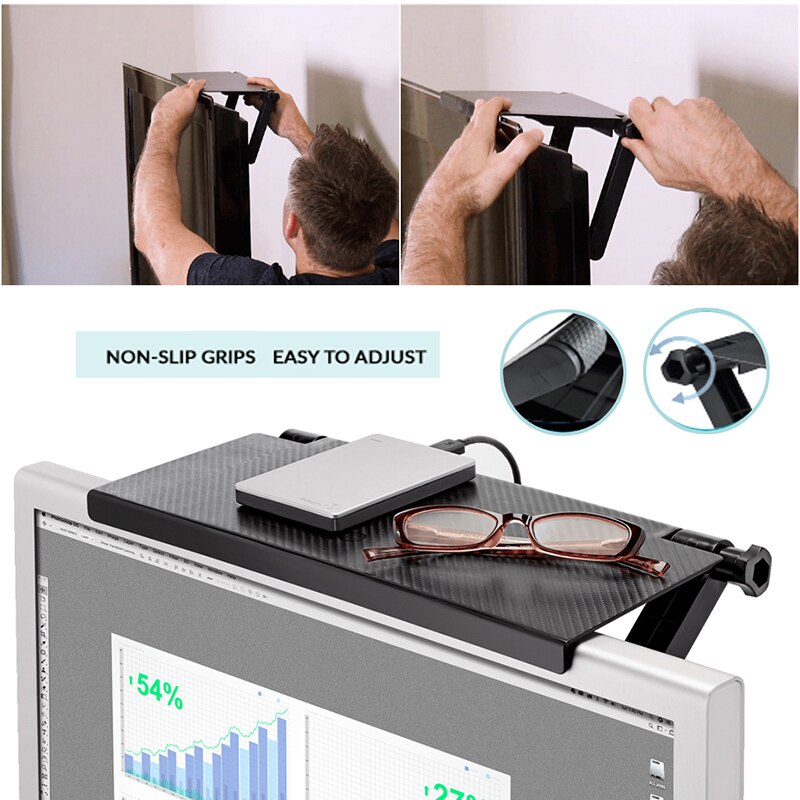 Durable TV Screen Caddy Screen Top Shelf Desktop Storage Rack Environmental Kit Stand TV Rack Display Shelf Storage Desk - V.I.P Digital Presence