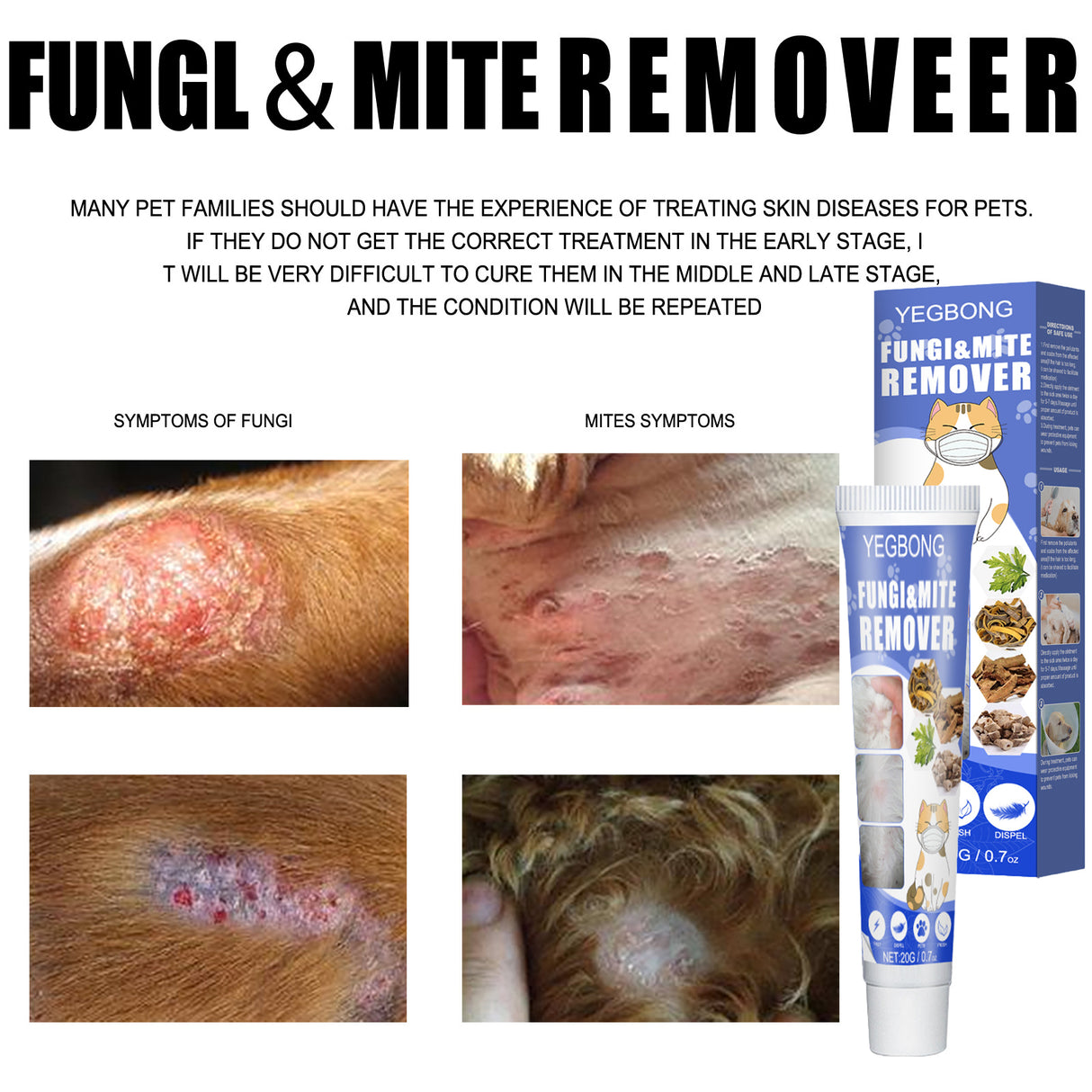 Pet Mite Relief Cream For Pet Dogs And Cats Skin Itching And Mite Removal Topical Care Cream - V.I.P Digital Presence
