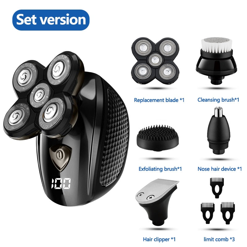 Multifunctional Grooming kit Electric Shaver Wet Dry For Men Electric Razor Rechargeable Bald Head Shaving Machine Beard Trimmer - V.I.P Digital Presence