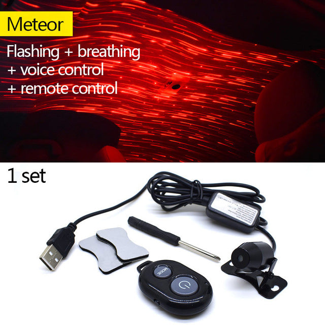 Light Projector Car Decoration Light USB LED Starry Sky Star DJ RGB Laser Projector Music Sound Remote Control Auto Car Styling - V.I.P Digital Presence