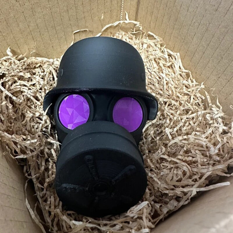 3D - printed trailer hitch cover with steel helmet and gas mask design. Protects the receiver tube from rusting. - V.I.P Digital Presence