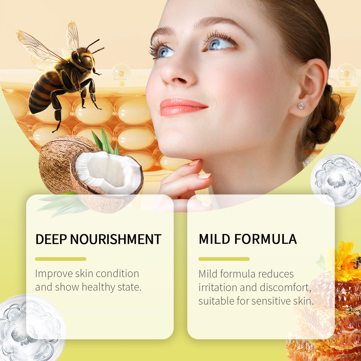 Beesvenom Acne-Clearing Cream Refreshing Shine Oil Control Balance Skin Gentle Moisturizing Skin Care Moisturizing Acne-Clearing Face Cream