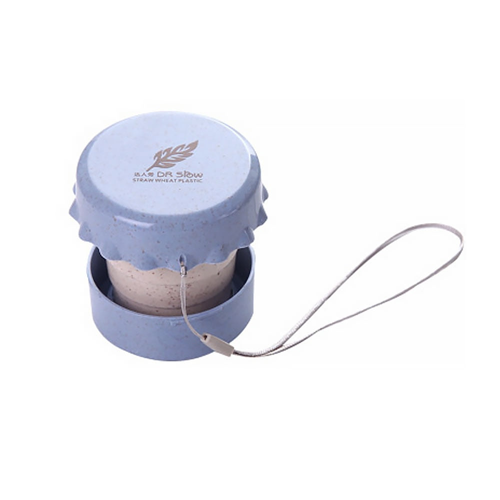 Portable Straw Wheat Plastic Telescopic Drinking Collapsible Folding Cup Travel Camping Convenient Easy To Carry Travel Bottle