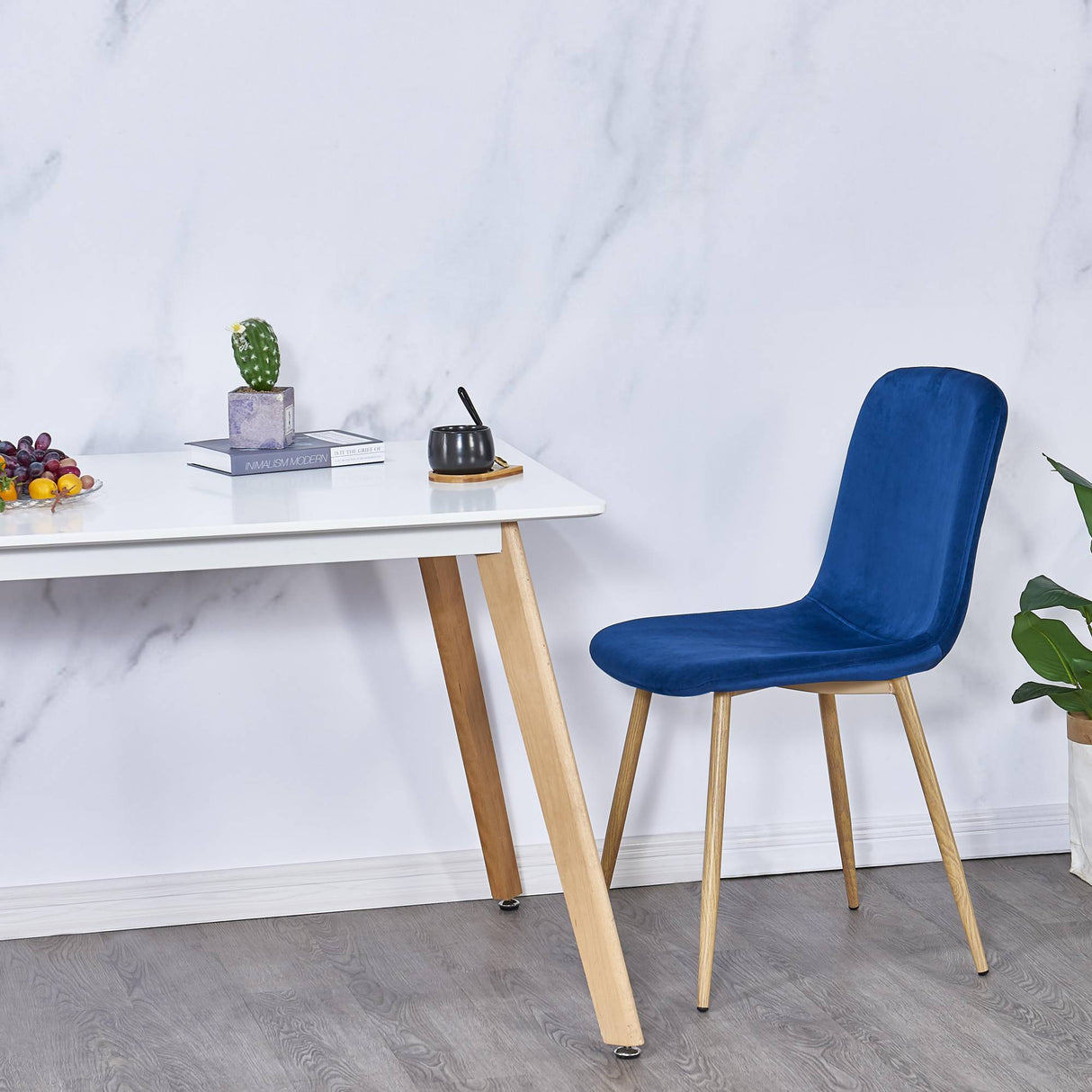 Dining Chair 4PCS(BLUE)Modern style New technology Suitable for restaurants cafes taverns