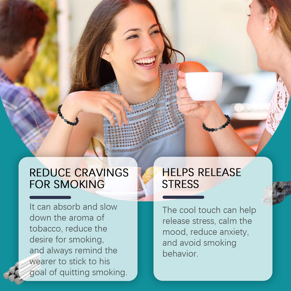 Volcanic Stone Bracelet Men's Bracelet Fashion Pieces Designed With Natural Ingredients Everyday Wear Bracelet - V.I.P Digital Presence