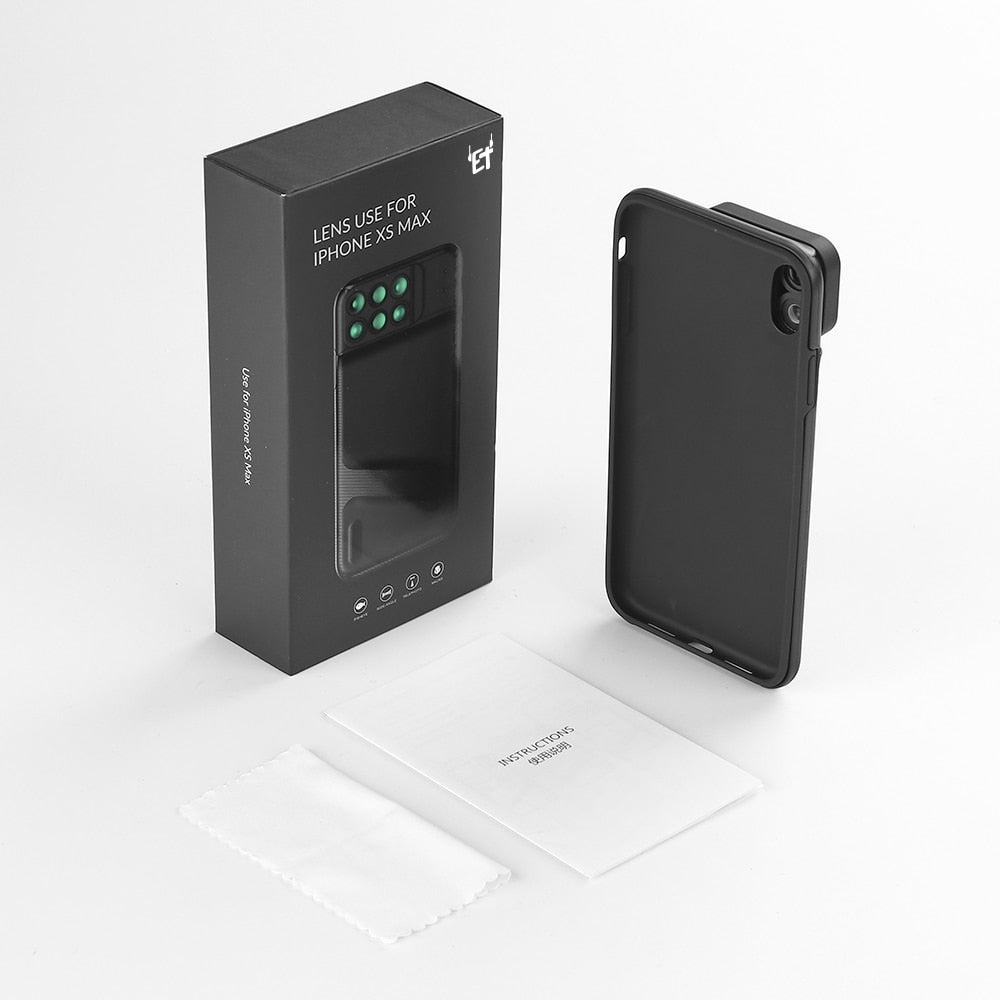 Camera Lens Phone Case for iPhone XR XS Max Fisheye Wide Angle Macro Lens Phone Cover Mobile Phone Lensese Case Full Coverage - V.I.P Digital Presence