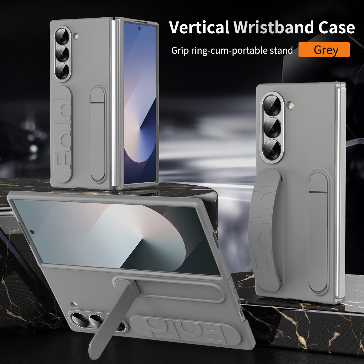 Suitable for Samsung zfold 6 phone case FOLD5 folding official vertical wristband case film integrated anti fall protective case - V.I.P Digital Presence