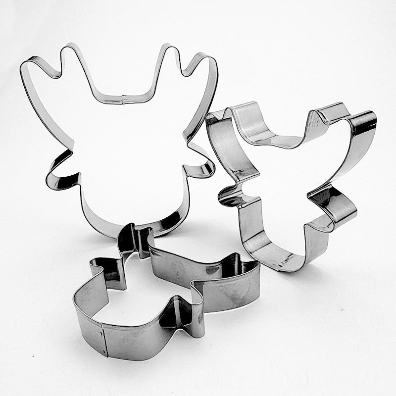 Christmas baked goods reindeer 3-piece set stainless steel biscuit mold Christmas reindeer cookie cutter set - V.I.P Digital Presence