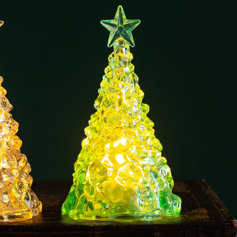 Christmas decoration mini luminous Christmas tree transparent crystal night light cross-border desktop decoration props small gifts - V.I.P Digital Presence