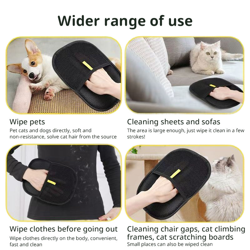 Static Pet Hair Removal Gloves - 3-in-1 Grooming, Deshedding & Multi-Surface Hair Remover for Dogs & Cats - V.I.P Digital Presence