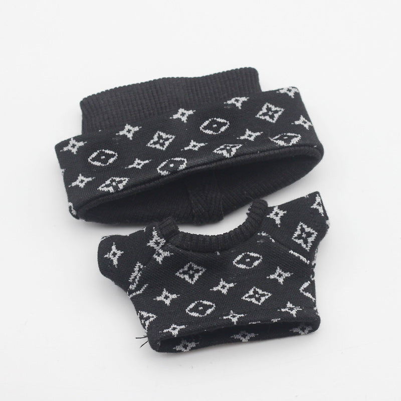 17cm Labubu First and Second Generation Blind Box 10cm Cotton Crying Doll Clothes Knitted Printed Hat