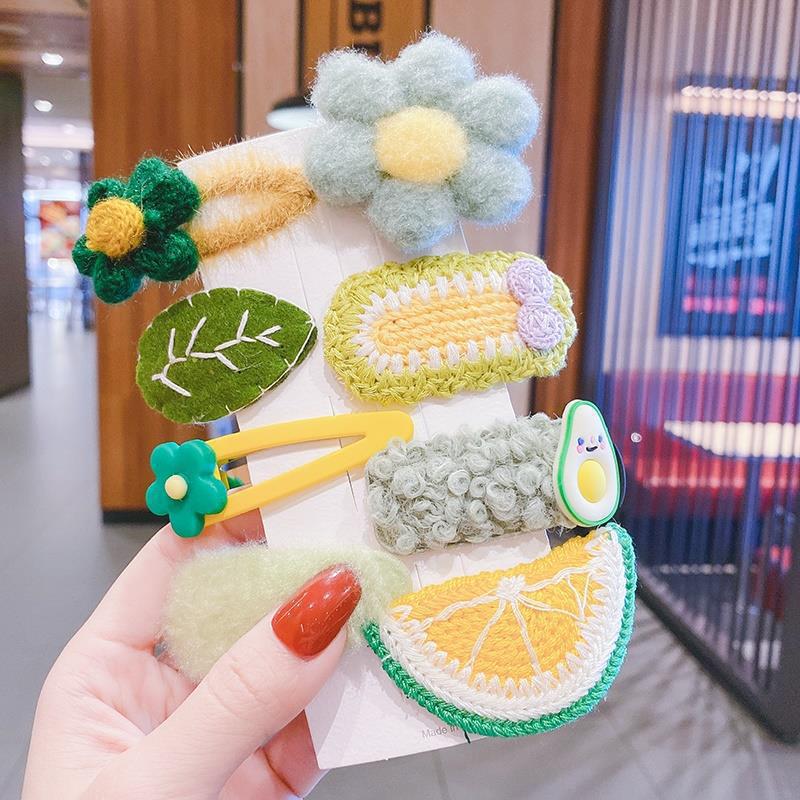 Milk Coffee Color Children's Plush Hairpin Net Red Bangs Side Hair Clip Autumn And Winter Lovely Japanese Clip - V.I.P Digital Presence