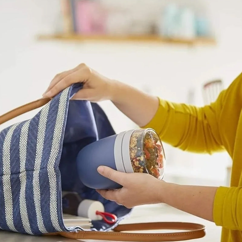 Portable Yogurt Cereal Cups with Lids. Ideal for Overnight Oats, DIY Salads & Parfaits. Great for Breakfast or Lunch - V.I.P Digital Presence