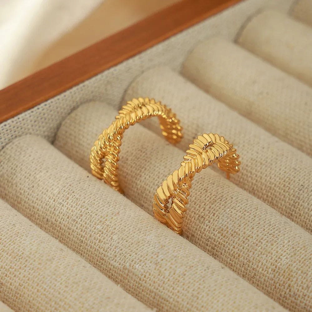 Titanium Steel Geometric Stud Earrings - V.I.P Digital Presence