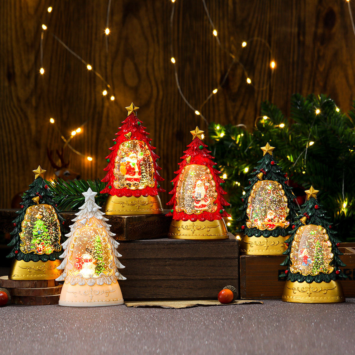 Christmas gifts, painted Christmas trees, glowing candles, oil lamps, children's small gifts, wind lamps, bar table decorations, ornaments - V.I.P Digital Presence