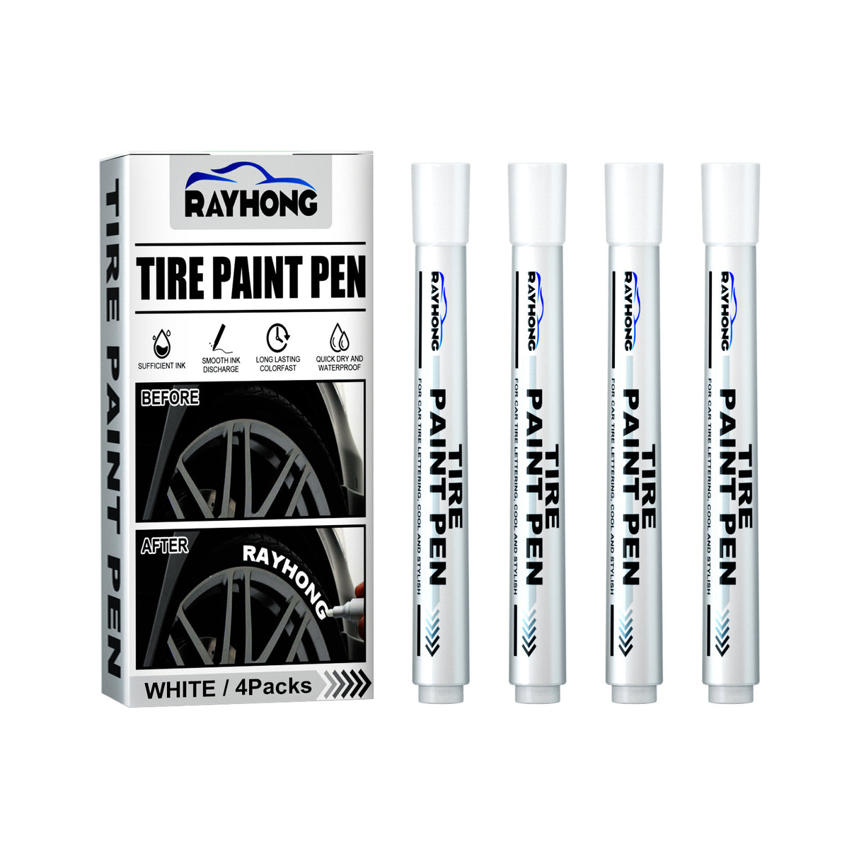 Tire Paint Pen, Car Tire Letter Pen Decorative Modification Supplies Graffiti Tracing Birthmark Pen - V.I.P Digital Presence