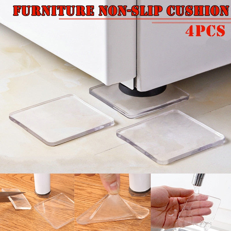 4 Pcs Washing Machine Refrigerator Chair Cushion Shock Proof Pad Refrigerator Cushion Furnitures Protector Anti Slip Pad - V.I.P Digital Presence