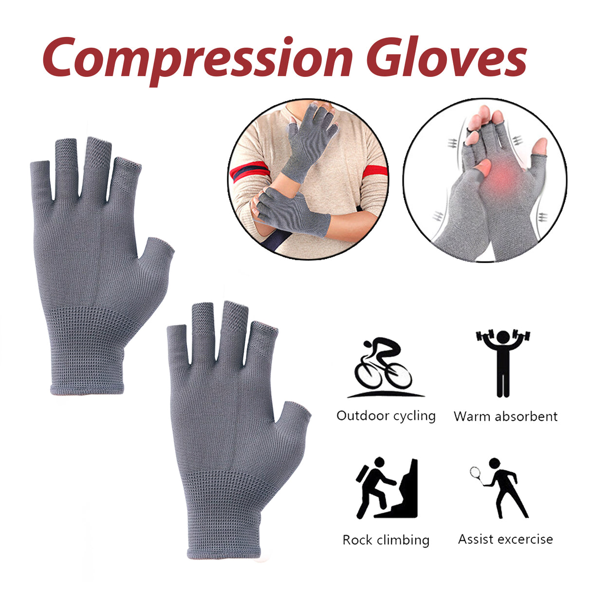 Joint Compression Gloves Relieve Hand Wrist Stiffness Thumb Joint Soreness Swelling Wrist Gloves - V.I.P Digital Presence