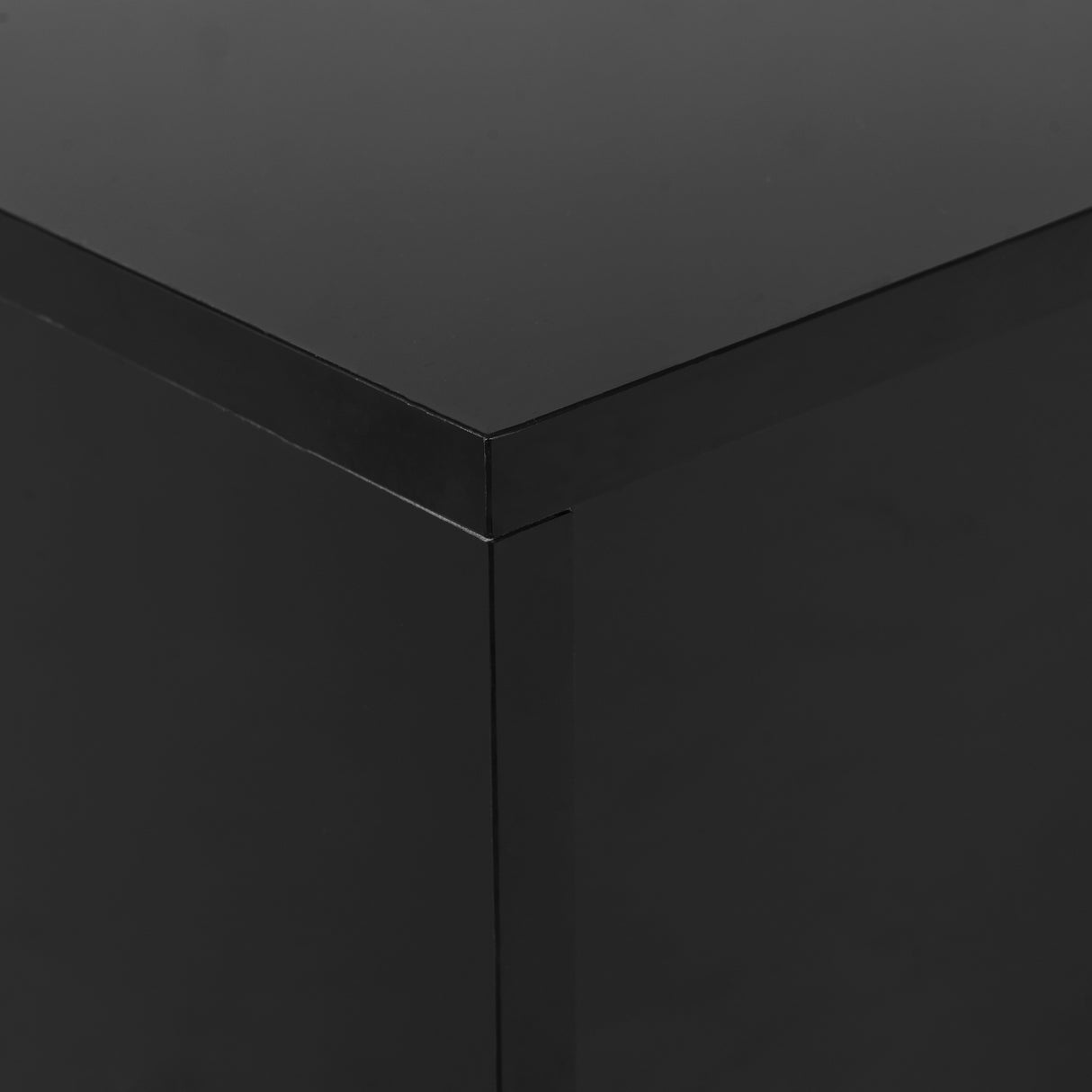 ON-TRANS 47.2 inch x 31.4 inch multifunctional rectangular sofa table with 2 drawers and gold wood grain leg center table, black - V.I.P Digital Presence