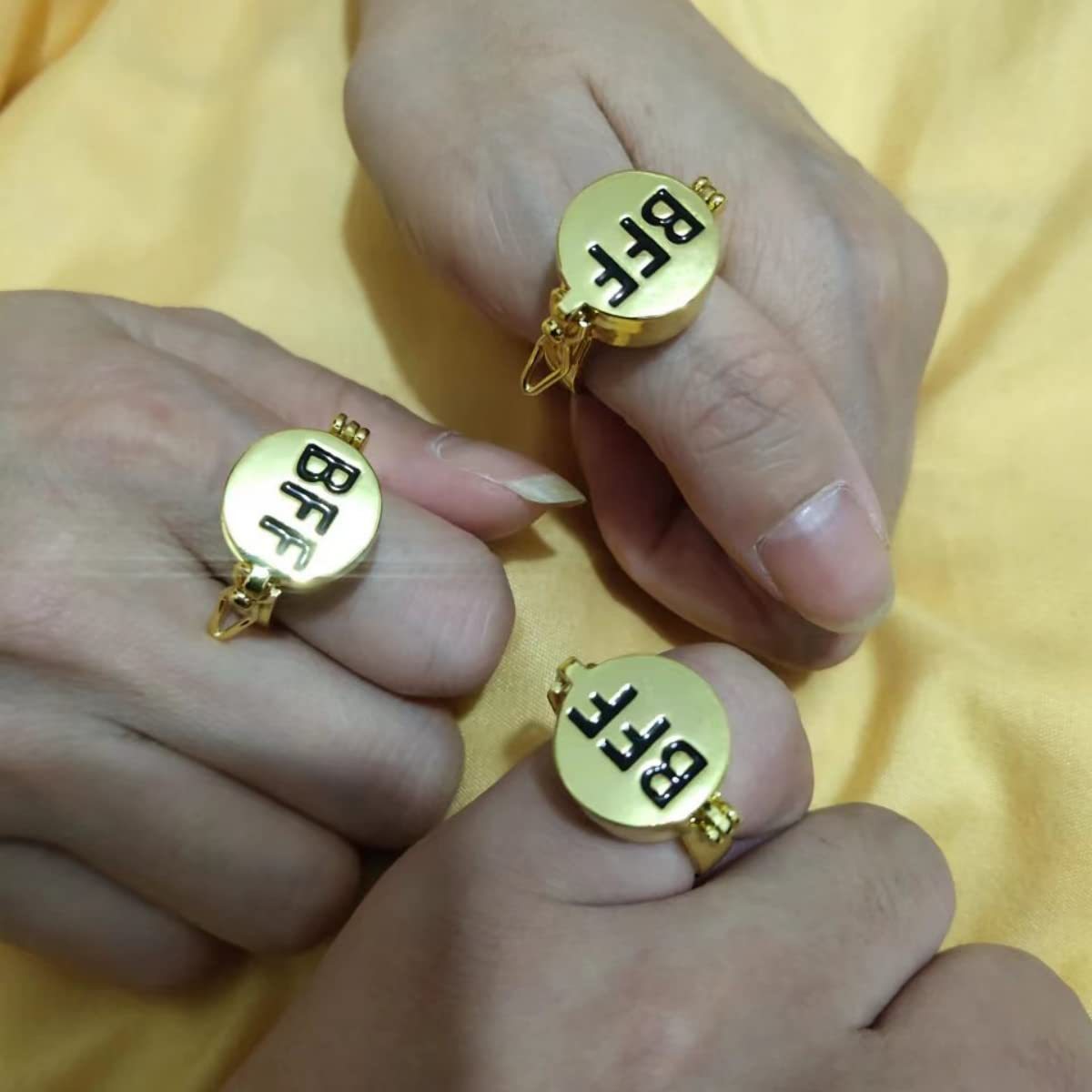 New cute SpongeBob Patrick friendship bff open ring forever best friend gift - V.I.P Digital Presence