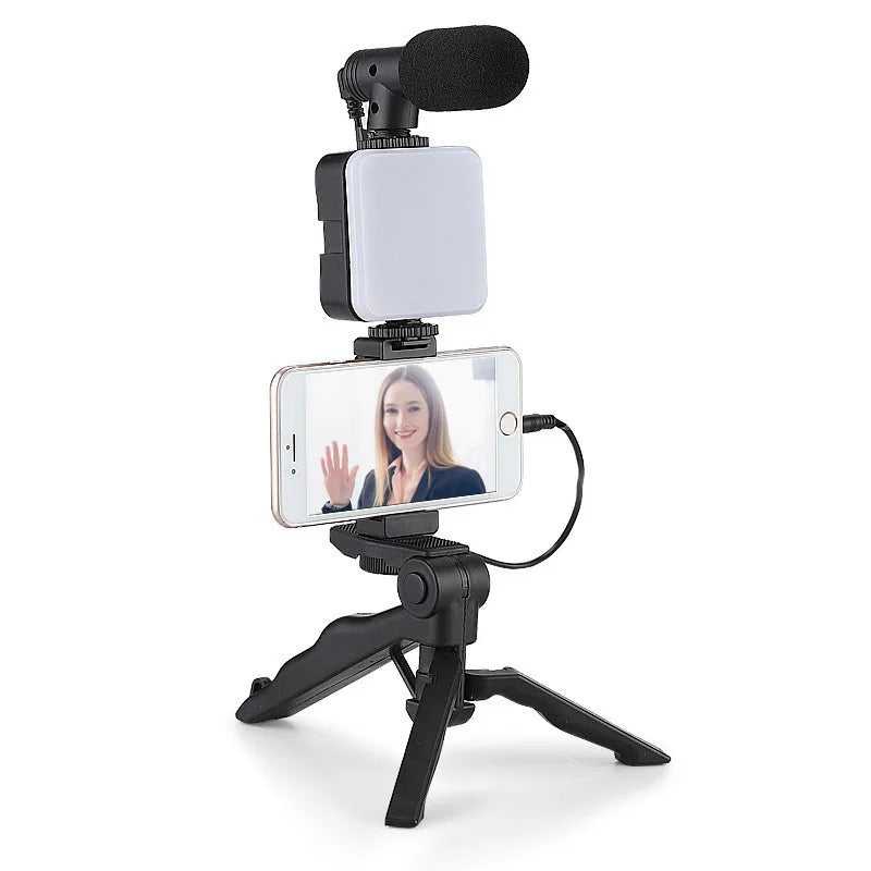 Vlogging kit for mobile phone tripod 36 led fill light and mini microphone for live stream, video TikTok YouTube - V.I.P Digital Presence