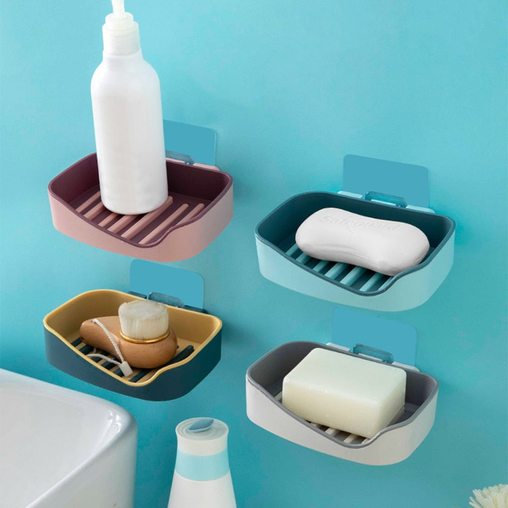 Bathroom soap box storage rack free perforated shelf drain toilet soap rack household suction cup wall-mounted soap box - V.I.P Digital Presence