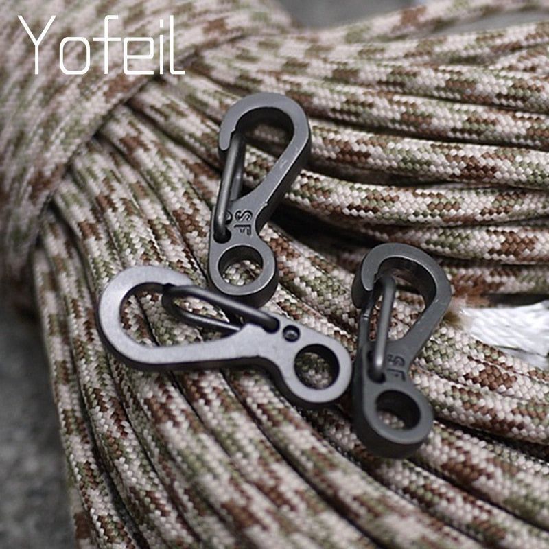 10 piezas de equipo de supervivencia EDC Paracord Mosquetón Snap Mini SF Clip de resorte Gancho de camping Senderismo Mochila Clip de hebilla táctica