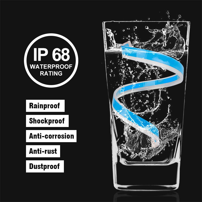 60cm New Slim Amber Sequential Flexible LED DRL For Headlight Strip Daytime Running Light With Yellow Turn Signal Lamp 12V - V.I.P Digital Presence