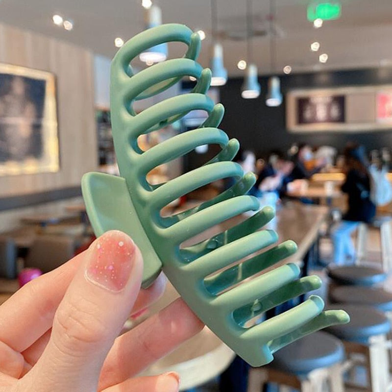 1PC Korean Solid Large Hair Claws Elegant Acrylic Hairpins Barrette Crab Hair Clips Headwear for Women Girls Hair Accessories - V.I.P Digital Presence