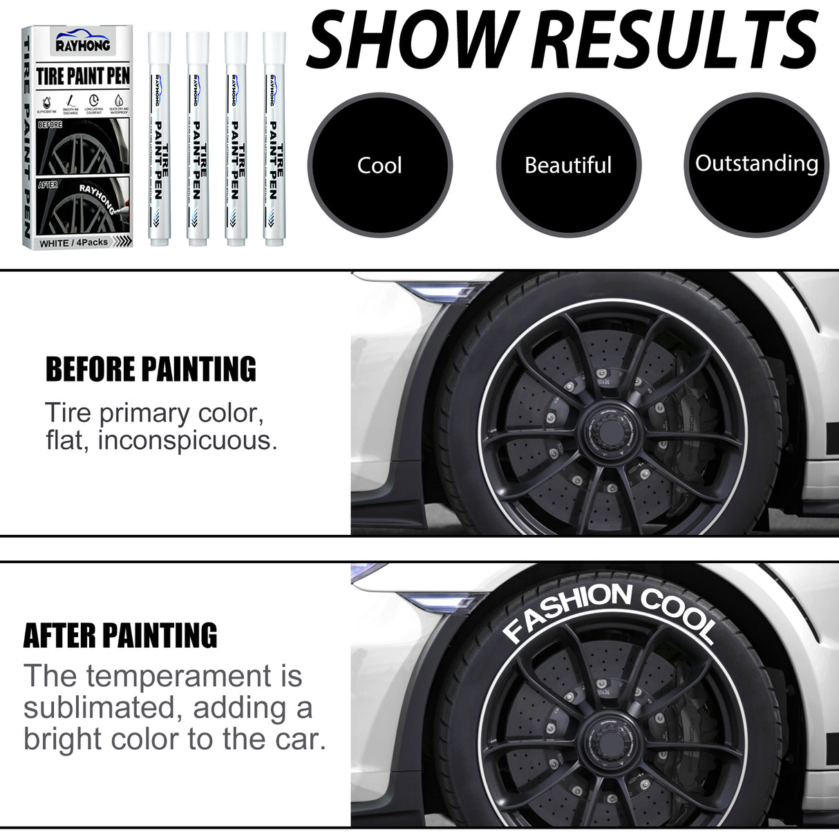 Tire Paint Pen, Car Tire Letter Pen Decorative Modification Supplies Graffiti Tracing Birthmark Pen - V.I.P Digital Presence