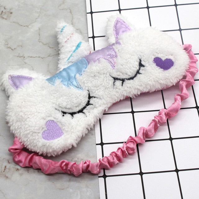 Unicorn Eye Mask Stuffed Toy Sleeping Mask Plush Eye Shade Cover Blindfold Eyeshade Suitable for Travel Home Girlfriend Gift - V.I.P Digital Presence