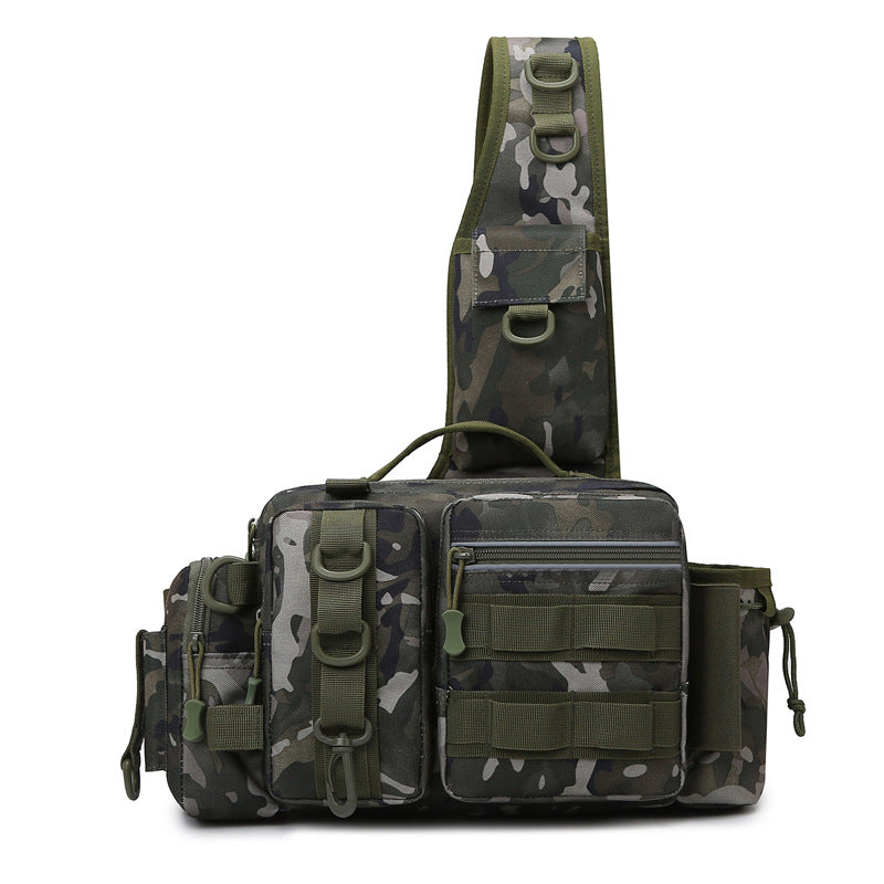 Men's Fishing Backpack: Equipped with bait box, equipment storage bag, pole holder, sling & shoulder bag design. - V.I.P Digital Presence