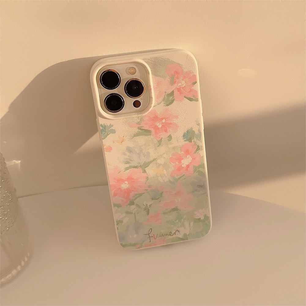 Garden in Oil Painting iPhone 15 Phone Case 14 Art 13Pro Silicone Max - V.I.P Digital Presence