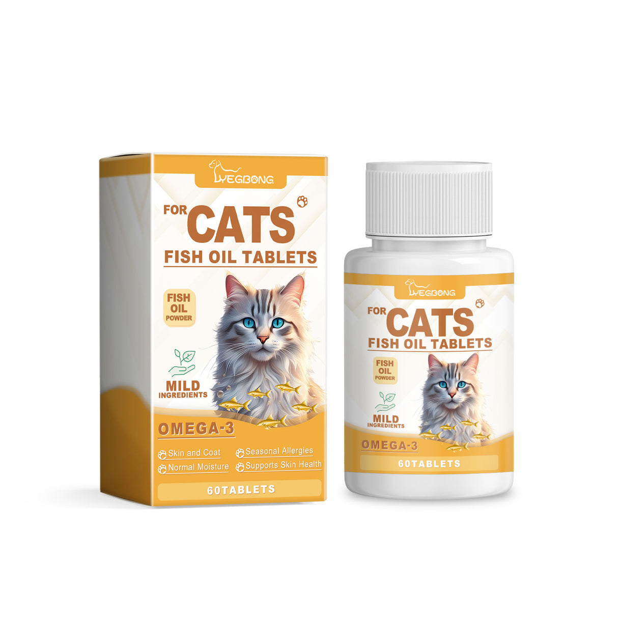 Cat Care With Multi-Dimensional Fish Oil Tablets Cat Care Vitamin Moisturizing Skin Fish Oil Care Tablets - V.I.P Digital Presence