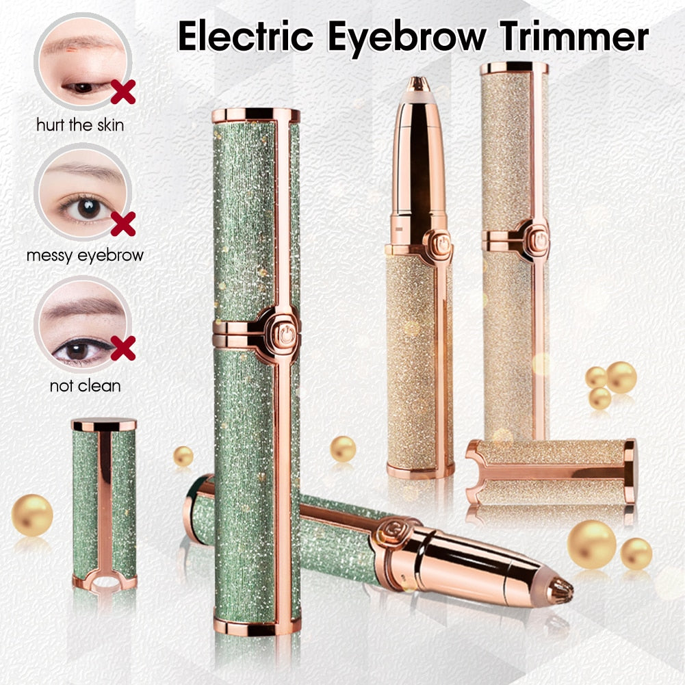 Electric Eyebrow Trimmer Epilator Painless Eye Brow Body Face Lip Shaver Razors Portable Facial Hair Remove - V.I.P Digital Presence
