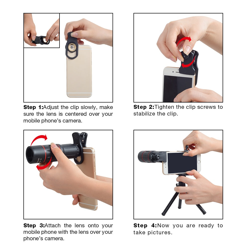 APEXEL 18X Telescope Zoom Mobile Phone Lens for iPhone Samsung Smartphones universal clip Telefon Camera Lens with tripod 18XTZJ - V.I.P Digital Presence