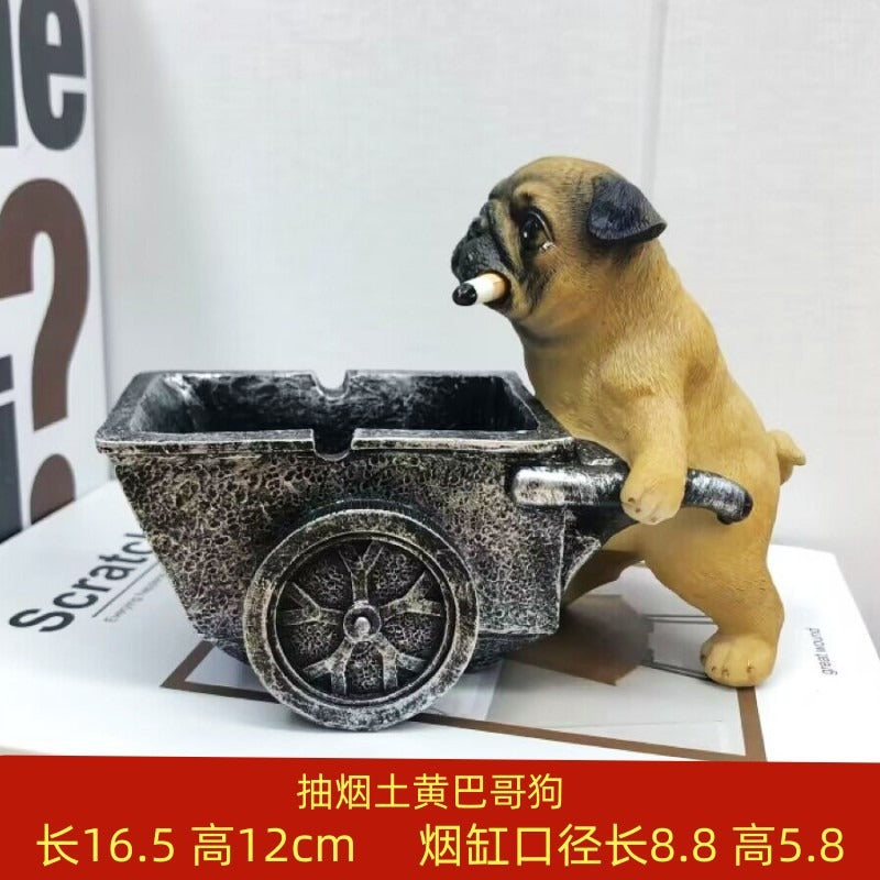Puppy ashtray creative personality trend anti-fly ash home living room office anti-smoke resin ornaments - V.I.P Digital Presence