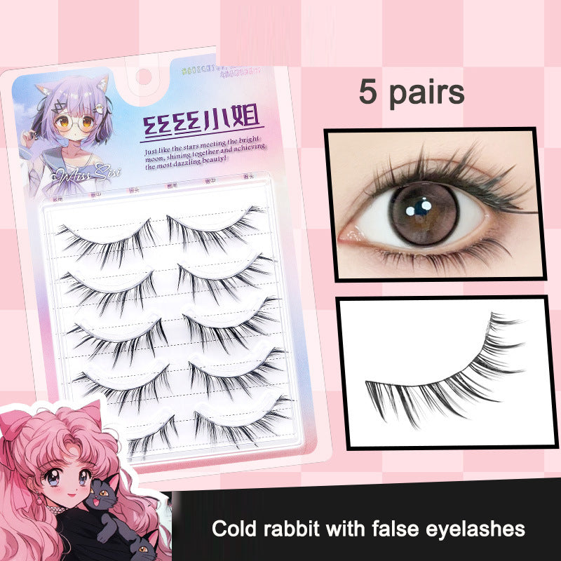 Sunflower Comics Pure Desire Eyelash Simulation Natural Thickening Large Segmented Trilogy False Eyelash Laziness - V.I.P Digital Presence