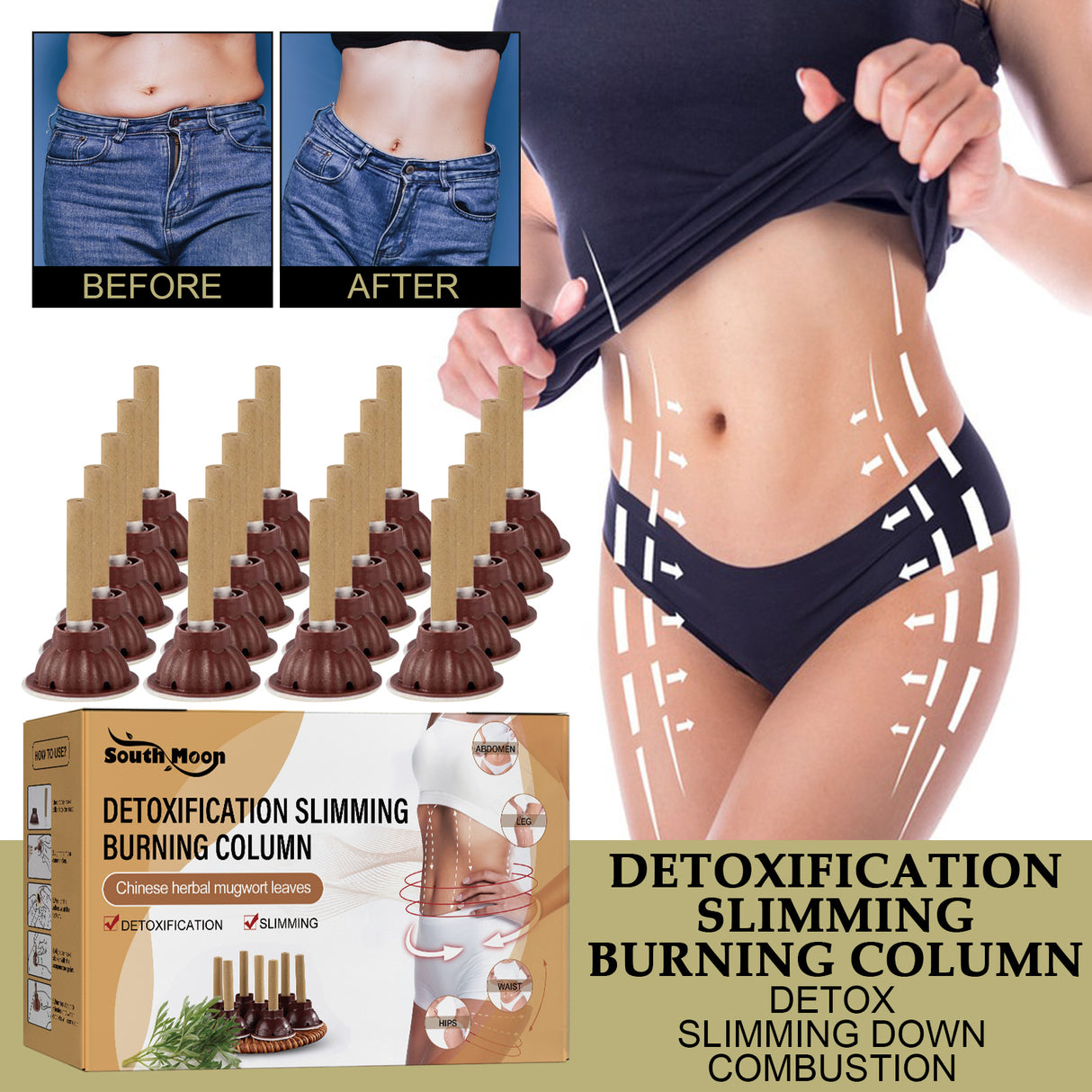Detoxification Slimming Burning Column, Wormwood Burning Column Lifts Loose Skin Belly Firming And Shaping Body - V.I.P Digital Presence