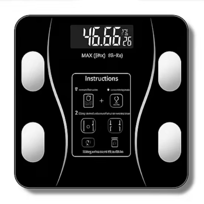 Bluetooth smart scale with app, full-body analysis, iOS/Android, 180kg, high-precision for fitness. - V.I.P Digital Presence