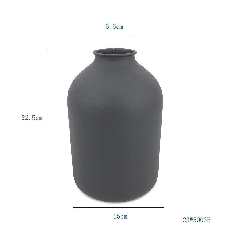 Matte Black Metal Vase: For Dried Flowers, Wedding Gifts, and Home Decor - V.I.P Digital Presence