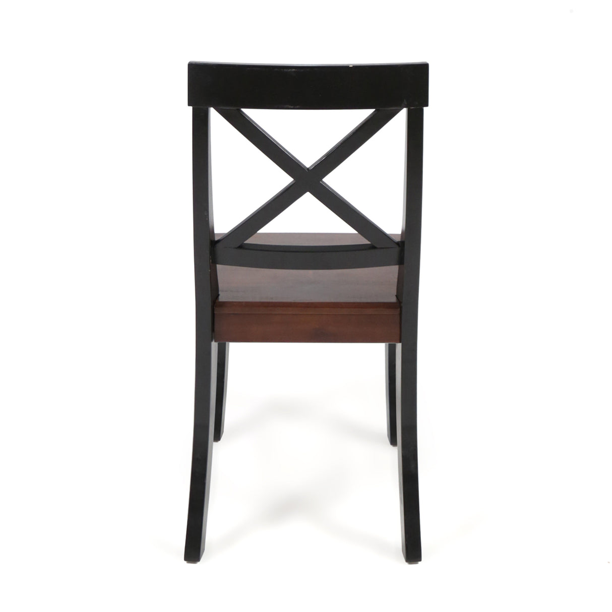 Roshan Farmhouse Acacia Wood Dining Chairs, Black / Walnut (Set of 2) - V.I.P Digital Presence