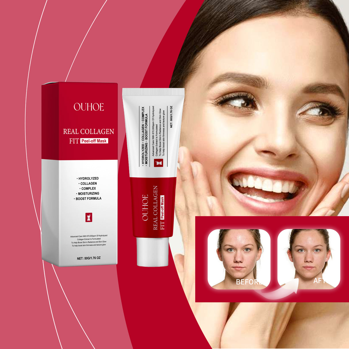 Collagen Tearing Mask Nourishes, Moisturizes, Firming And Firming Collagen Mask For Tender Skin - V.I.P Digital Presence