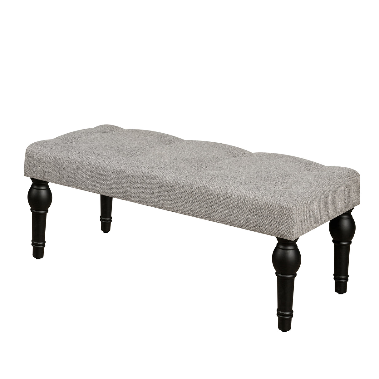 Ottoman Bench 4-thickened Roman Column Feet French Upholstered Bedside Bench For Bedroom Living Room Entryway - V.I.P Digital Presence