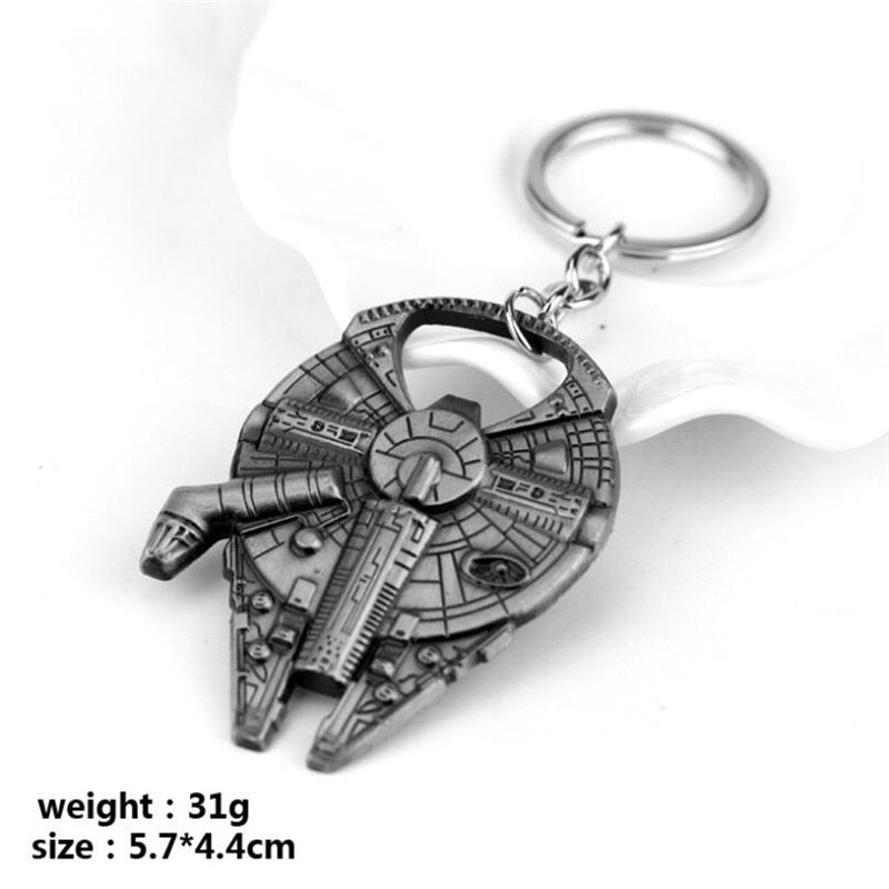 Movie Millennium Falcon Key Chain Cosplay Badge Bottle Opener Fashion Fancy Funny Souvenir Gift Spaceship Key Ring - V.I.P Digital Presence